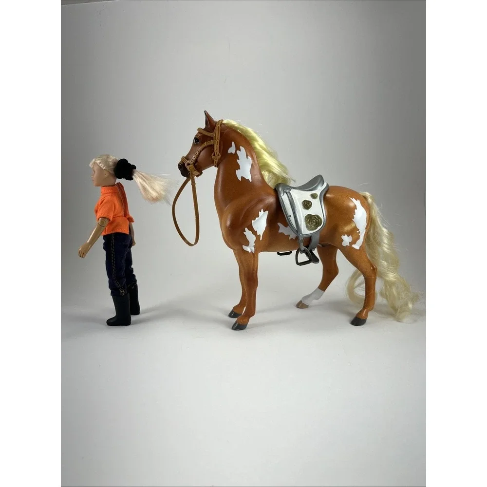 Breyer Palomino Horse & Natalie Doll Little Debbie‎ Pony Toy Lot Spotted Blonde